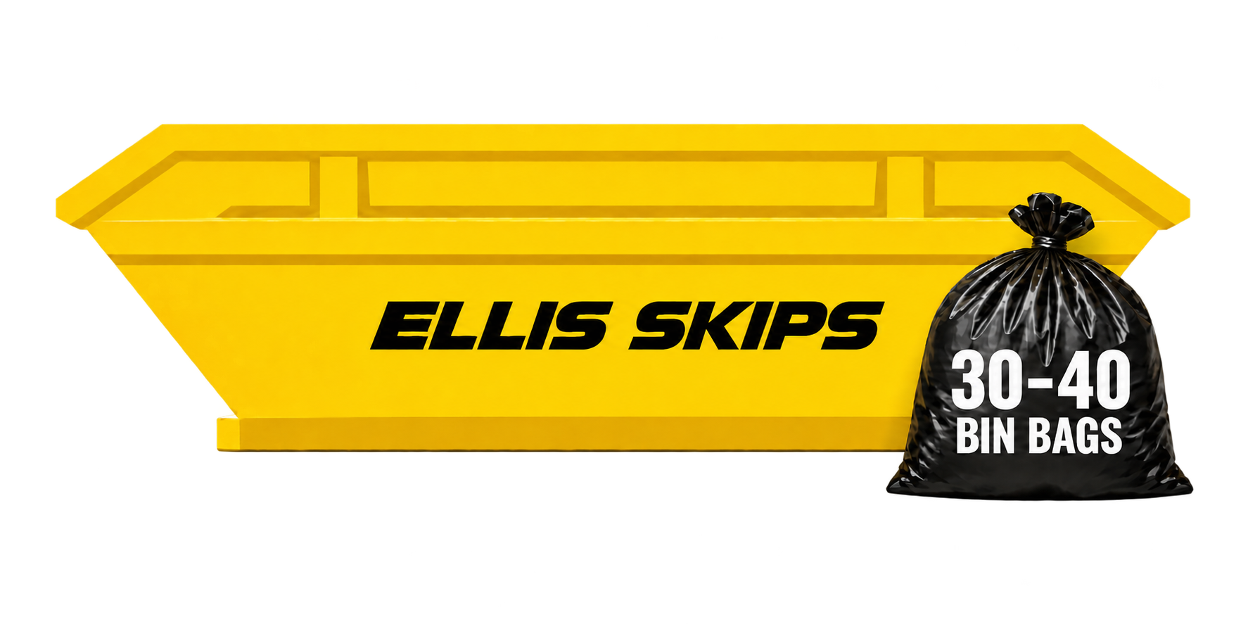 4 yard Ellis Skips skip, approximately 30 to 40 bin bags